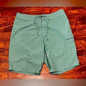 OAKLEY Green Design Logo Cargo Swim Trunks Beach Board Casual Shorts mens 36